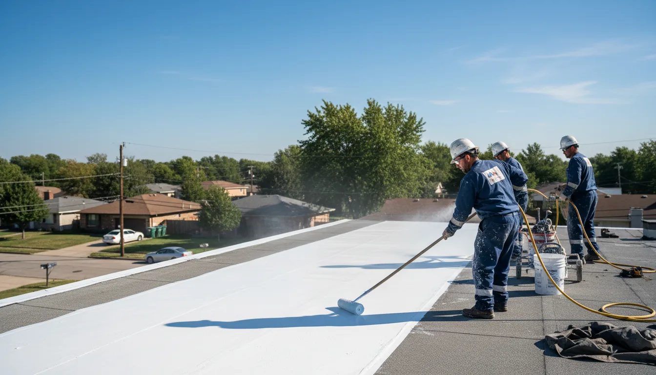 Commercial roof coating in Rodney, MI near me
